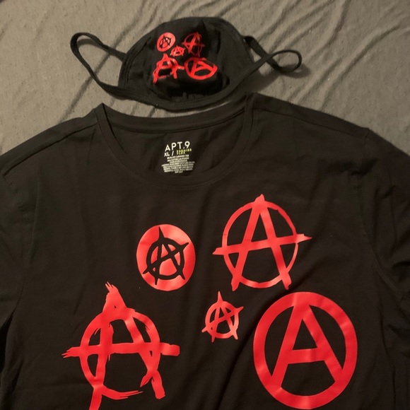Anarchy Custom T-shirt w/ Matching Face Mask - Picture 2 of 6